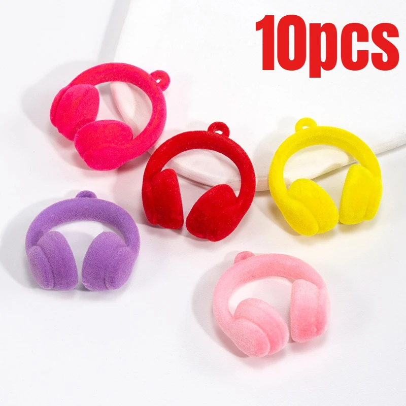 

10Pcs Acrylic Creative Headphone Pendant Diy Over-ear Headphones Accessories Craft Jewelry Making for Necklace Earrings Keychain