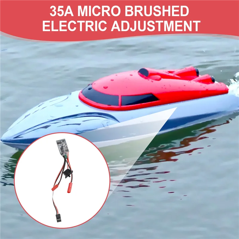 

BEDW-RC Автомобильный 35A ESC, щетка вперед и назад, двухсторонний регулятор скорости двигателя ESC для 1/16 1/18 1/24, автомобильный лодочный танк