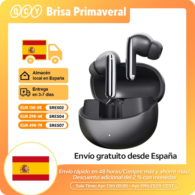 QCY MeloBuds Pro ANC Bluetooth 5,3 auriculares inalámbricos 46dB híbrido ANC alta resolución LDAC auriculares 6 micrófonos 34H detección en la oreja