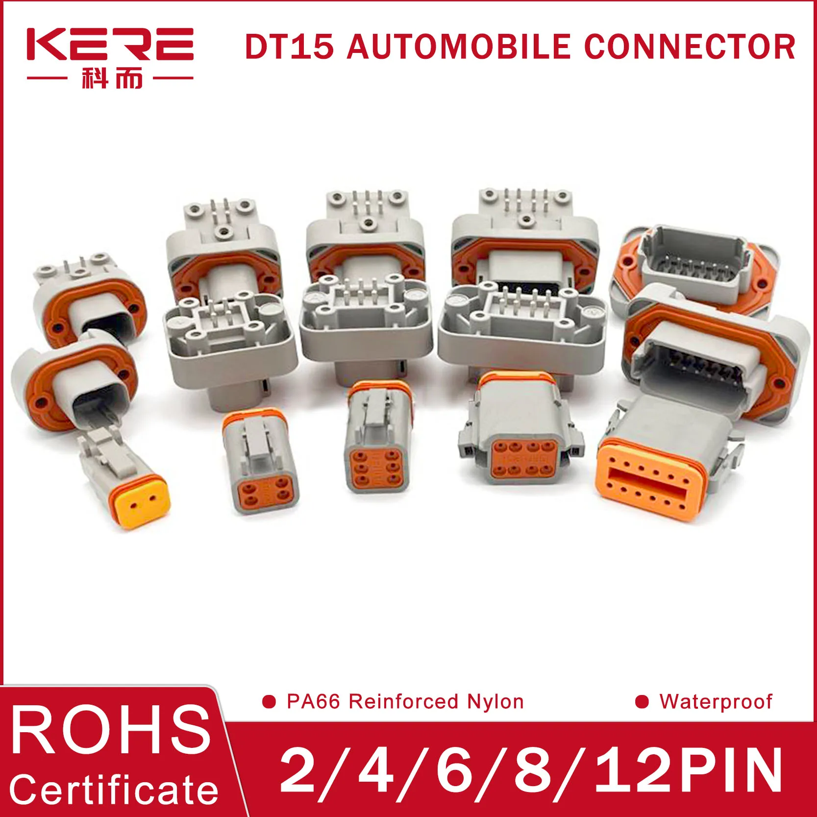 kere 12 pin deutch ipd dt conector dt15 pcb assento reto solda painel de extremidade soquete dt066s 01