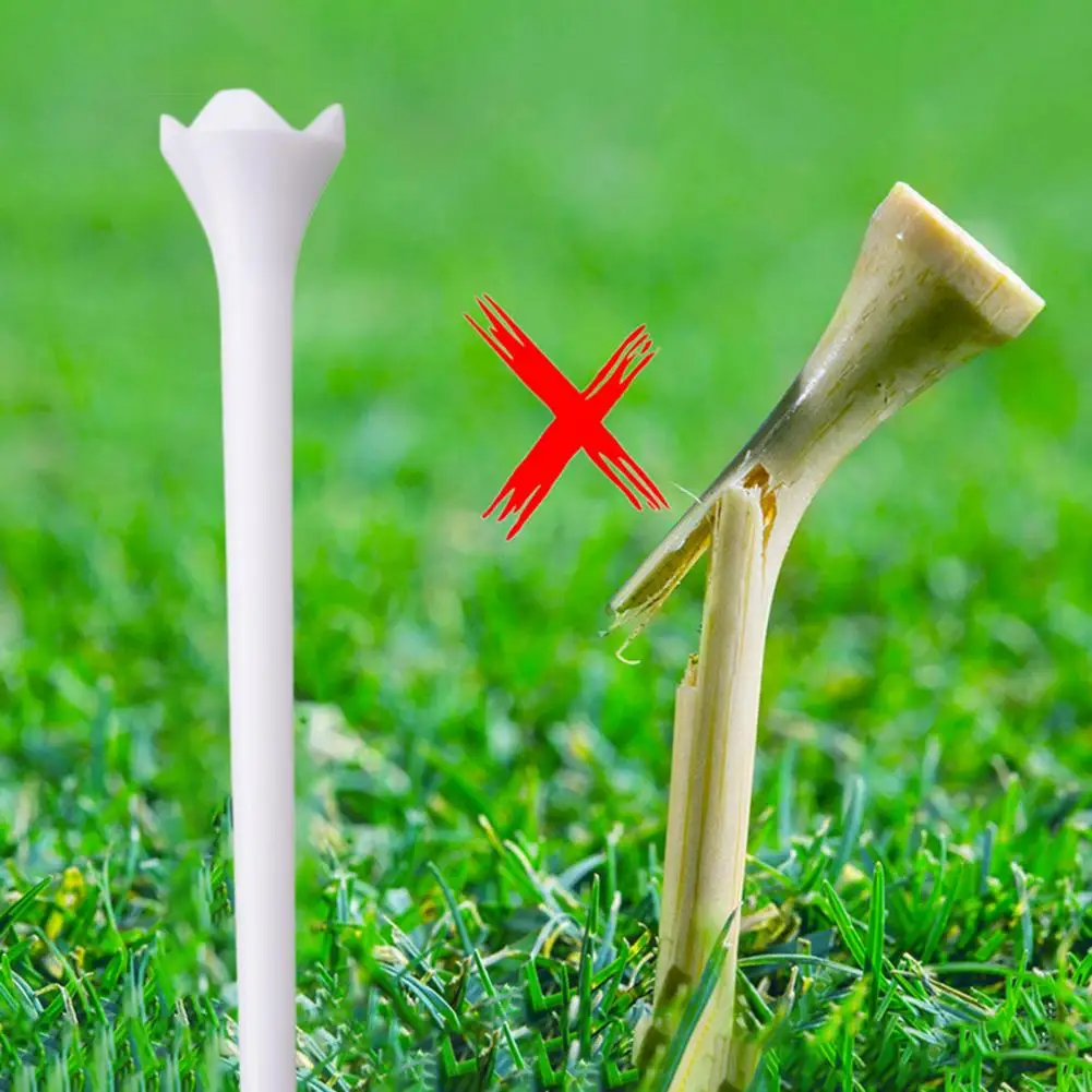 10Pcs/set Golf Tees High Stability Low Friction Reusable Simple Installation Long Plastic Golf Tees Training Aid