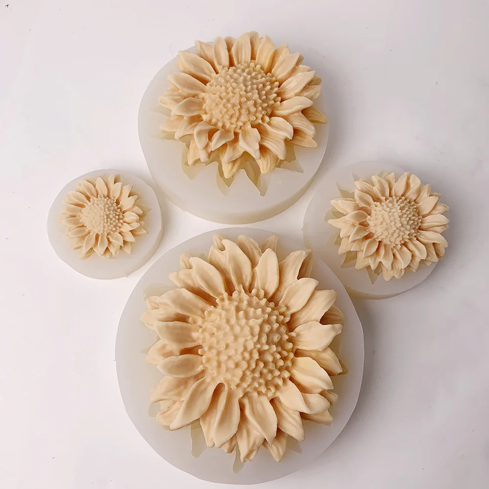 Sunflower Silicone Mold Candle Gypsum Handmade Soap Flower Decorative Ornament Mold