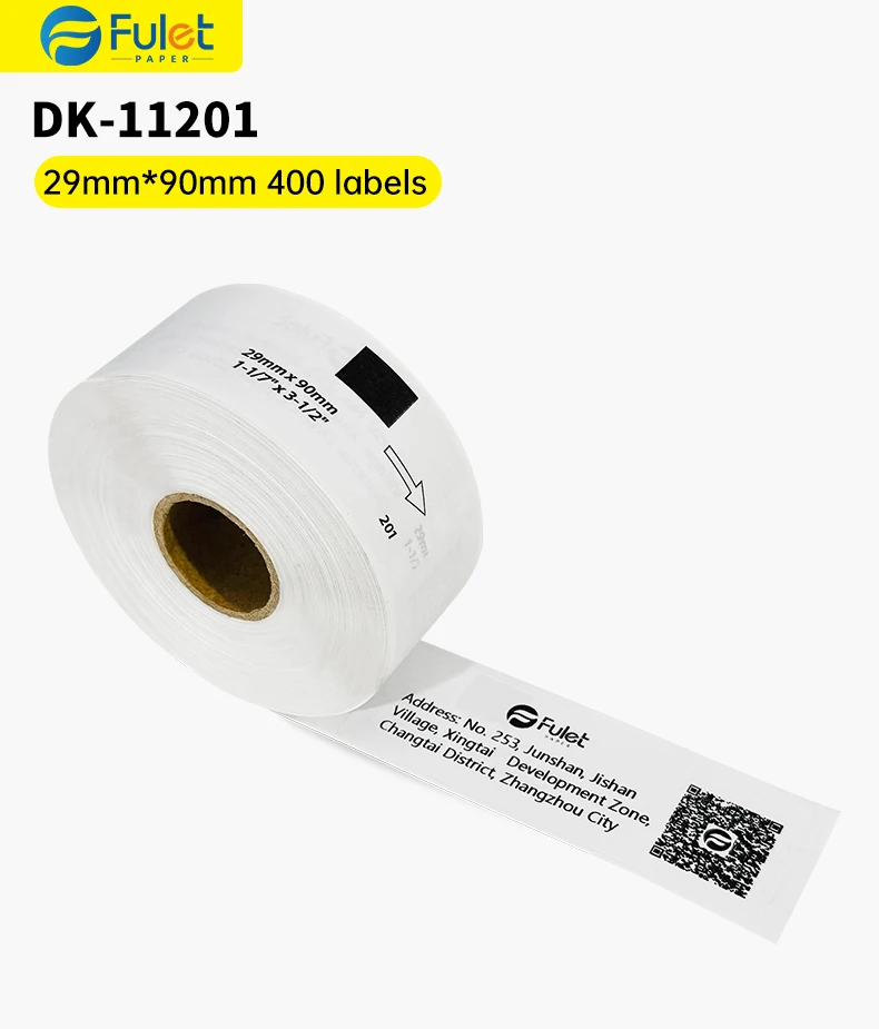 Compatible Brother Printer DK-11201 DK1201 Black on White Self Adhesive Thermal Paper Label (Without label holder / cartridge)
