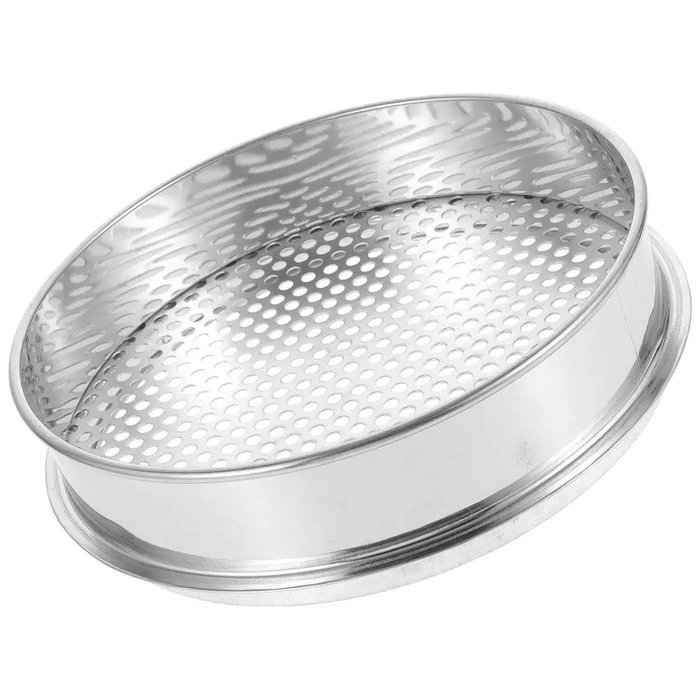 

Heavy Duty Soil Sifter Stainless Steel Mesh Sieve for Garden Soil Filtering Easy Carry Multi Functional Lab Test Sieve