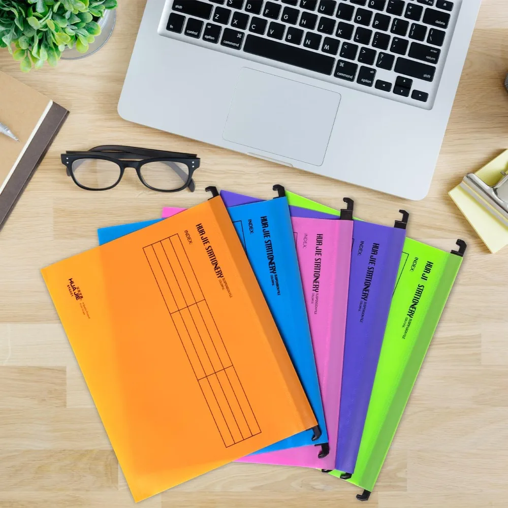 

A4 Quick Labor Folder PVC Suspended Type A4 Suspension Files with Hook Color Random Hanging File Folders Home Organization