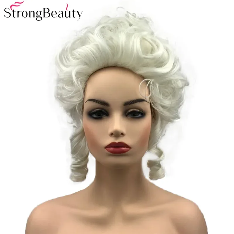 StrongBeauty Synthetic Curly Hair Wig Marie Antoinette Wig Women Cosplay Wigs