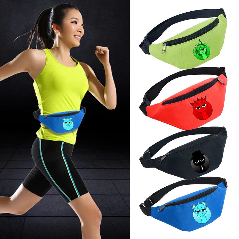 Sprunki Waist Bag Fashion Sport Run Men Women Pack Cute Cartoon Anime Crossbody Chest Belt Bags Phone Purse Multifunction Gifts