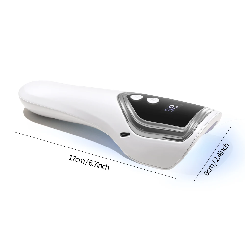 YIKOOLIN USB قابلة للشحن الأشعة فوق البنفسجية LED مسمار مصباح يده ضوء مانيكير صغير مع 5 حبيبات مصباح مستديرة متفاوتة الأحجام لتجفيف سريع هلام طلاء الأظافر #6