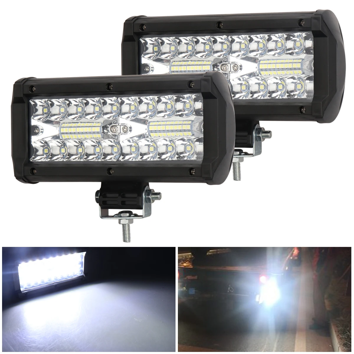 2pcs LED Work lights With switch Car Dome lights Off road headlights Motorcycle headlights drl Driving lights Scooter flashlight