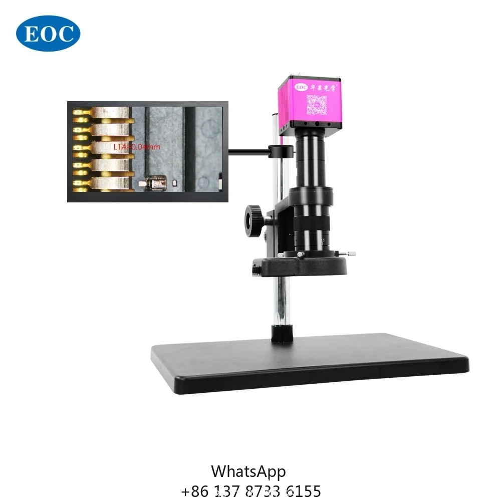 EOC 5MP HD-M-I High Magnification Measuring Digital Video Electronic Microscope For Research Institution Phone Repairing Jewelry