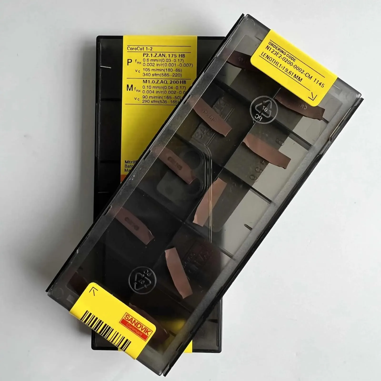 

Original SANDVIK / N123E2-0200-0002-CM 1145 / Hard alloy CNC Blade 10 Pcs