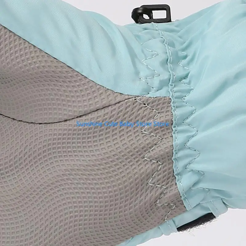 

C5AF Ski Gloves Anti Slip Snow Gloves Ribbed Cuff Design Warm Mittens Outdoor Skiing Gloves Skiing Skating Essential