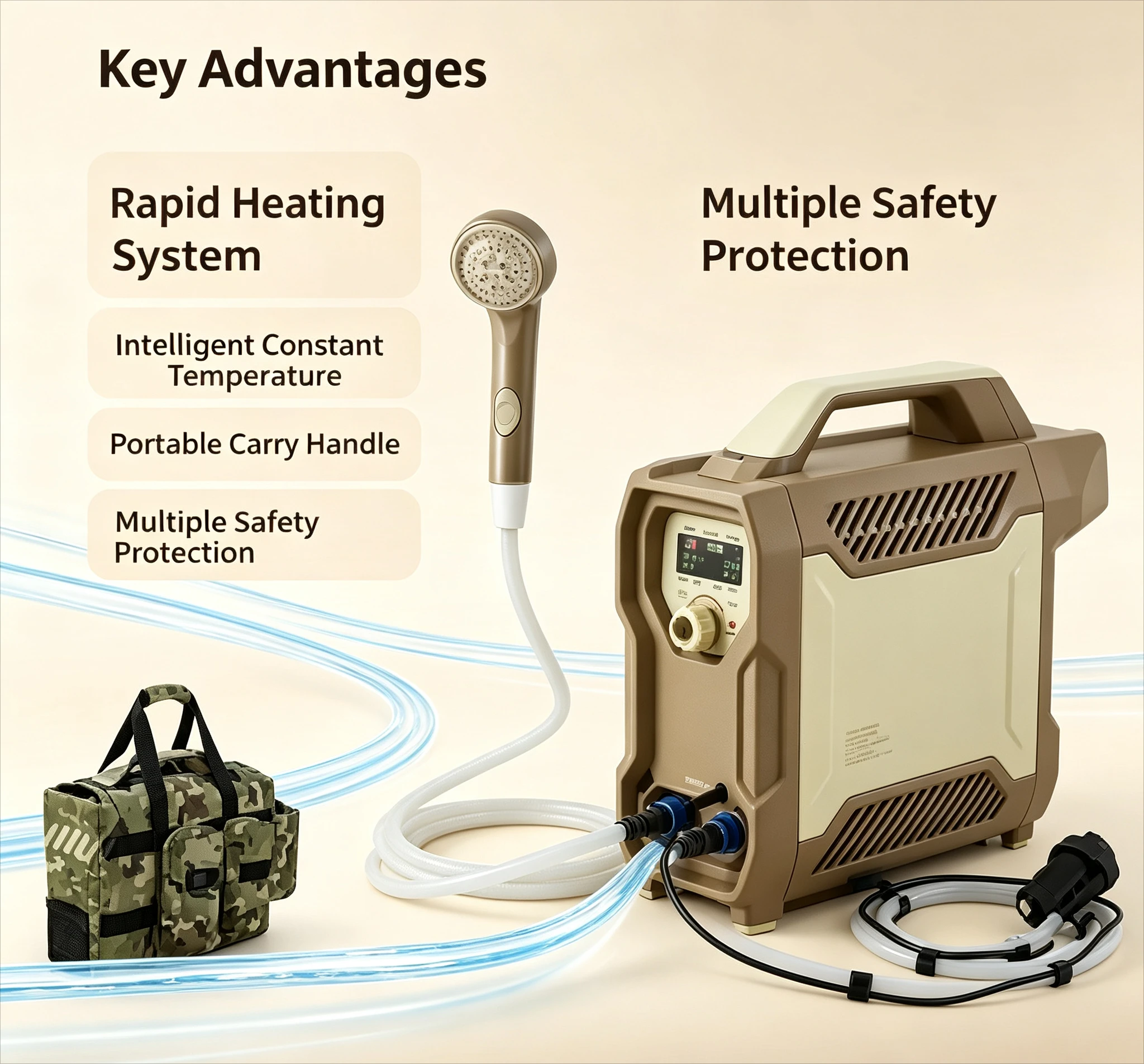 Portable Electric Water Heater - Outdoor Camping Hot Water Heater review and price