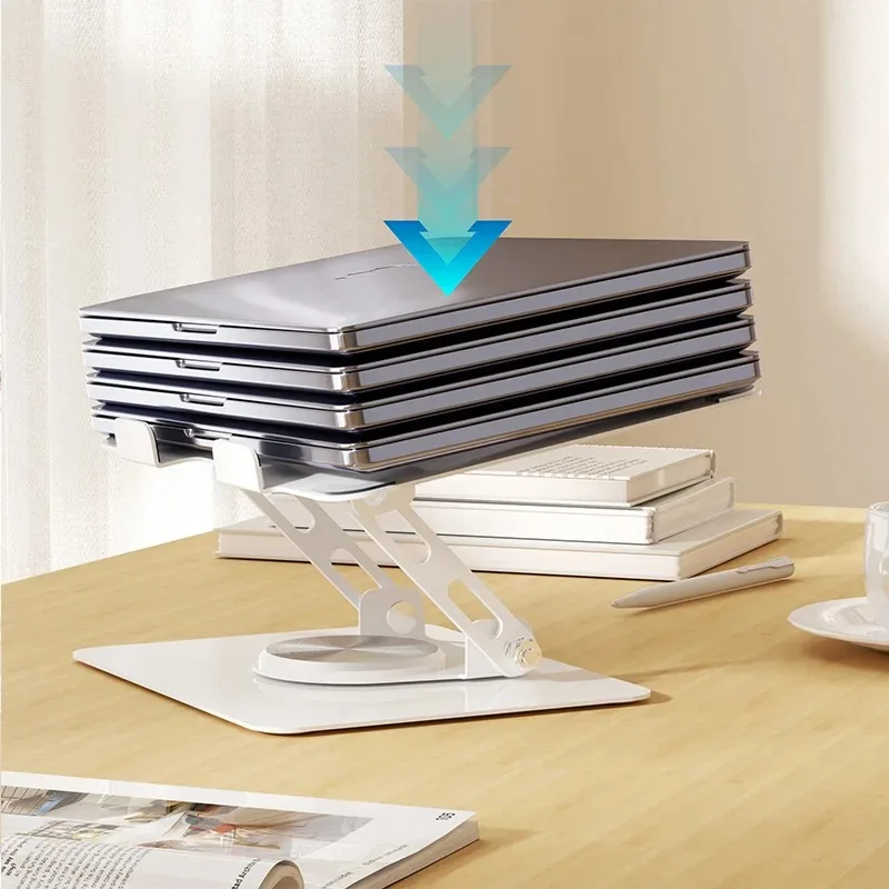 Portable Laptop Stand Fashion and Colorful Metal Wear-resistant Foldable Desktop Stand Base 360 ° Rotating Laptop Cooling Stand
