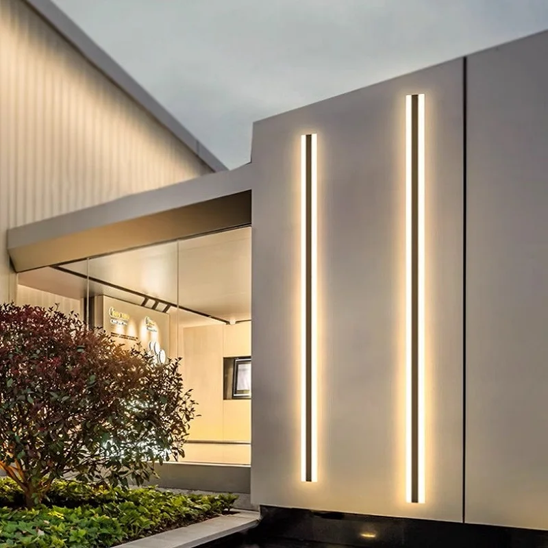 

Outdoor wall lamp minimalist led linear strip lamp, waterproof wall lamp corridor at the entrance of the villa courtyard
