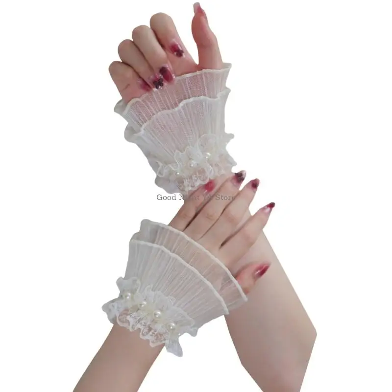 mangas-mao-renda-flor-para-unhas-artistas-perolas-artificiais-decoracoes-punhos-pulso
