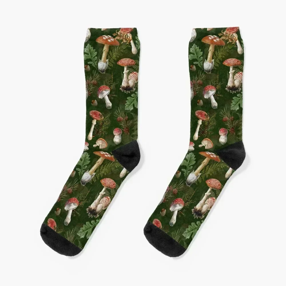 

Beautiful Mushroom Kingdom Green Socks new year sport cool cute Socks Women's Men's