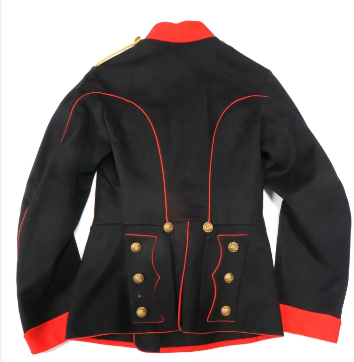 Adult Men British War Royal Lancers Cosplay Costume Jacket Military Black And Red Coat British Army Uniform Costume Custom Made