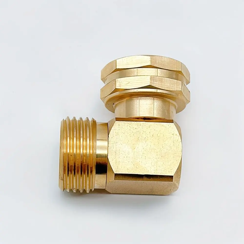 Rotating Brass Hose Elbow Connector 90 Degree Adapter NH3 4 Thread For Qicheng Garden Lawn Watering Irrigation Tool