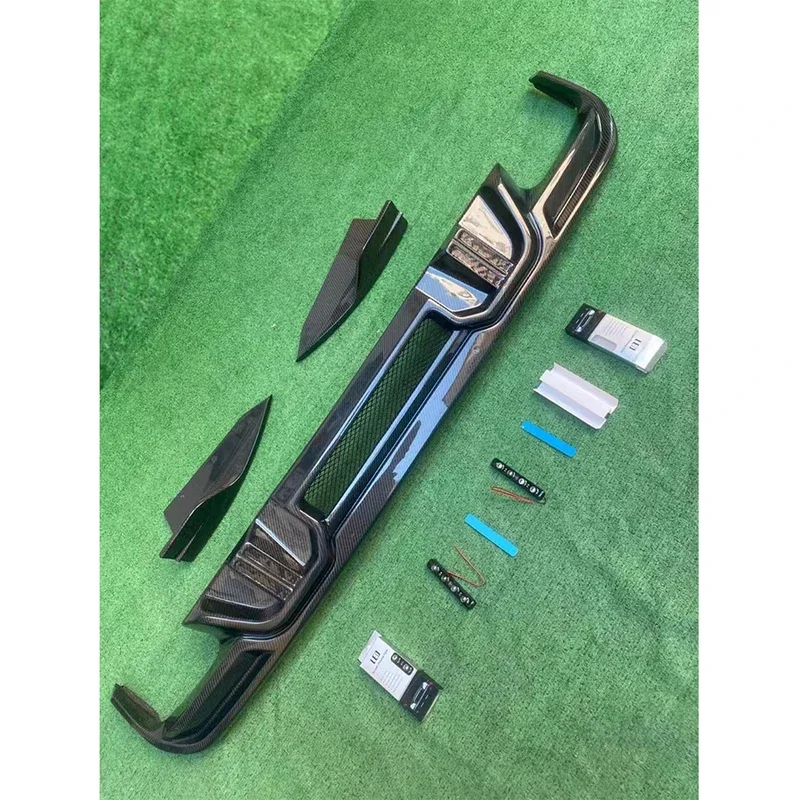 

For BMW X5M F95 X6M F96 2019+ Carbon Fiber Car Rear Bumper Diffuser Rear Splitters Spoiler Back lip shunt Auto Parts body kit