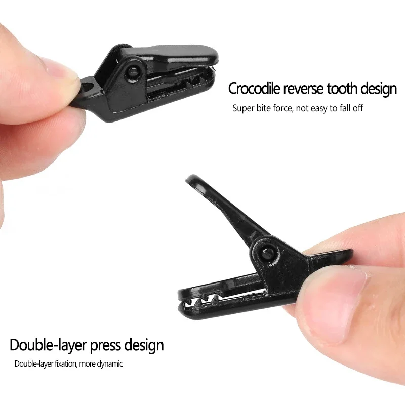 10Pcs Outdoor Tarpaulin Clips Camping Tents Awning Wind Rope Clamp Equipment Plastic Clip Buckle Fixed Jaw Grip Hook Accesorios image 4