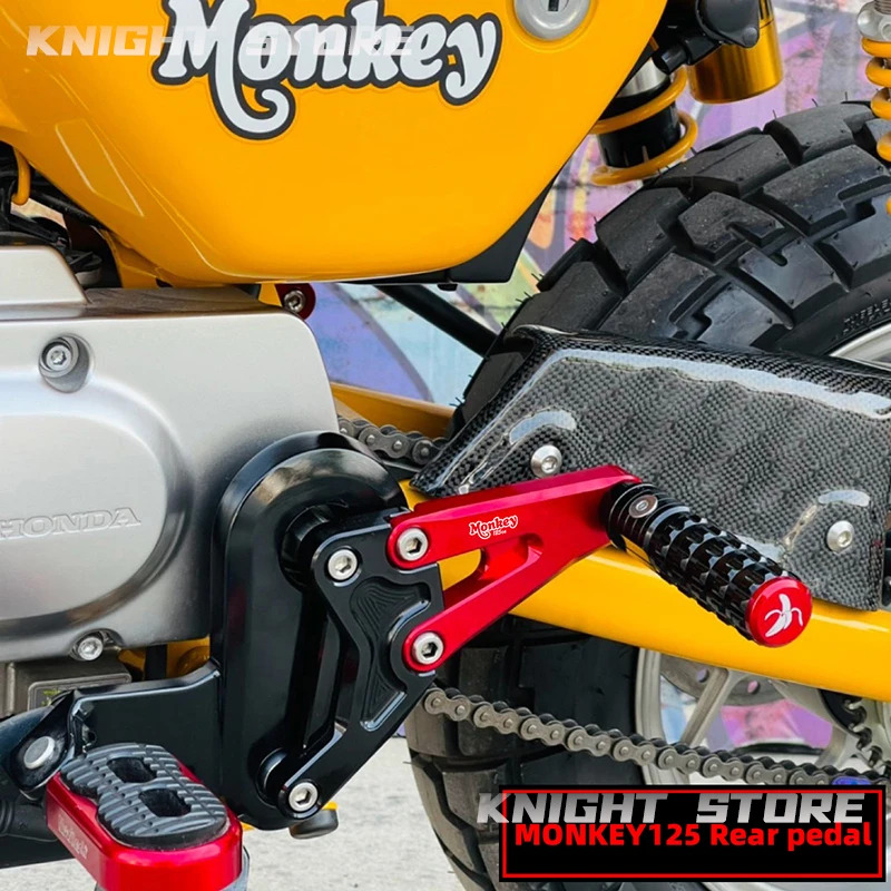 Suitable for Honda Monkey 125 Modified Aluminum Alloy Rear Foot Pedal 2018 2019 2020 2021 2022 2023 2024 Monkey 125