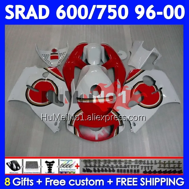 Body For SUZUKI SRAD GSXR 750 600 GSX-R600 101No.13 GSXR750 GSXR600 96 97 Lucky Strike 98 99 00 1996 1997 1998 1999 2000 Fairing