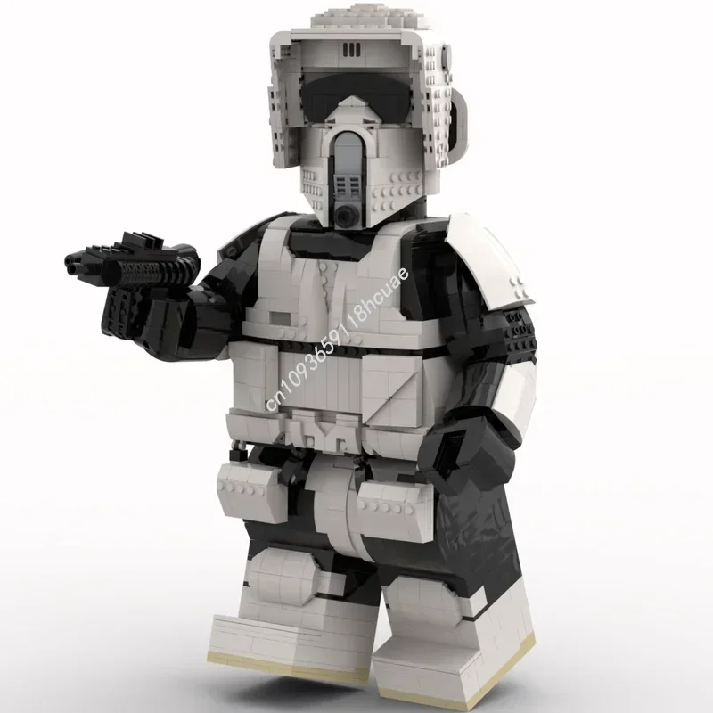 

Star Battle Scout Trooper Mega Figure Helmet Model Moc Building Blocks Bricks Creative Assembly Educational Toys Christmas Gift