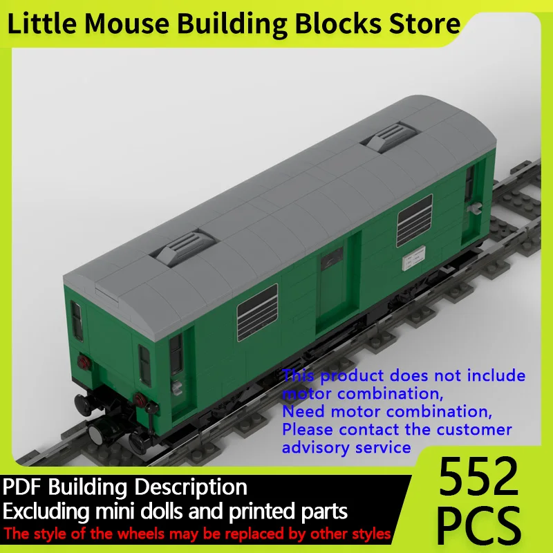 

City Car Model MOC Building Bricks Reko Post Wagon Deutsche Reichsbahn Modular Technology Gifts Holiday Assemble Children Toys