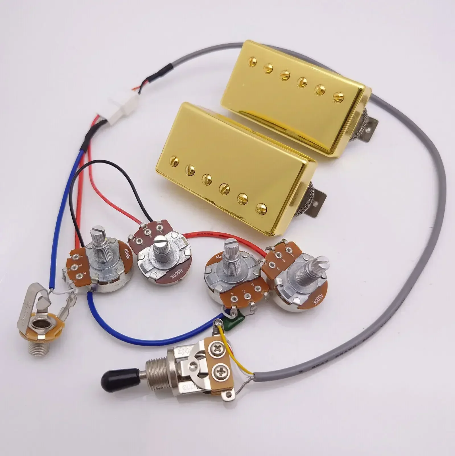 Alljita Alnico 2 هامبوكر بيك اب الذهب BB1 BB2 سلسلة PAF N/B مع 2-موصل الأسلاك تسخير ل LP نمط الغيتار الكهربائي #2