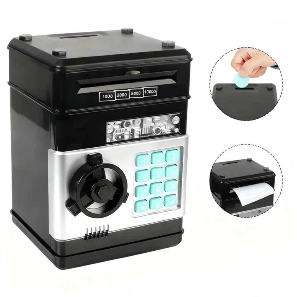 Serratura elettronica Cassetta di sicurezza per soldi elettronica per bambini Display a LED Protezione password Pentola di risparmio per bambini Funziona a batteria