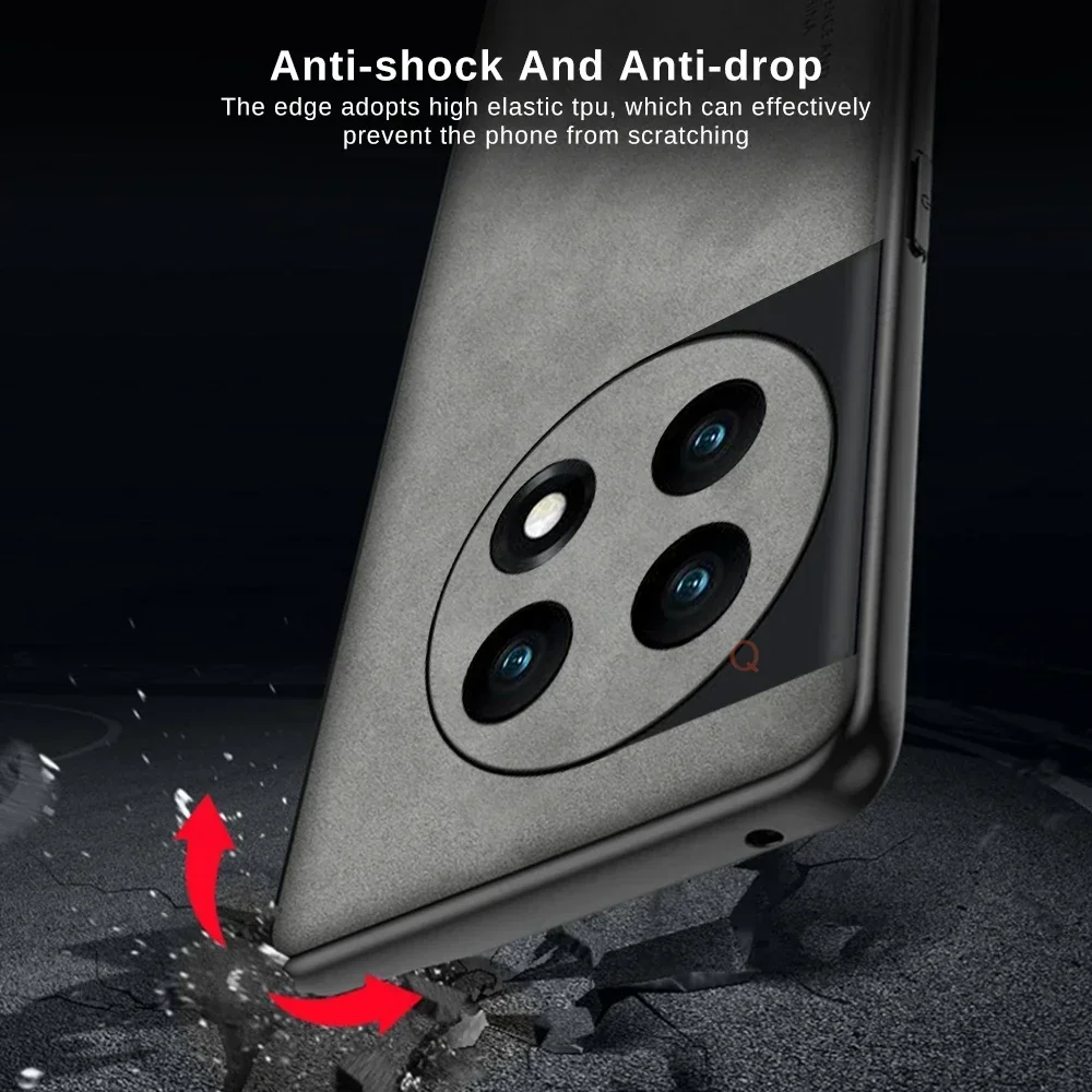 One Plus 10t 10r 9r 11r 2v Funda de piel de oveja de lujo para Oneplus 11 Ace 2 10 Pro 9 R T 5g 9RT hombres Retro contraportada Oneplus11