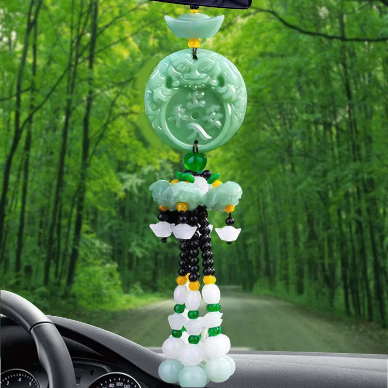 

Подвесной декор на лобовое стекло автомобиля — хрустальный цветок лотоса, подвеска Pixiu и тыквы, духовное украшение на удачу, аксессуар