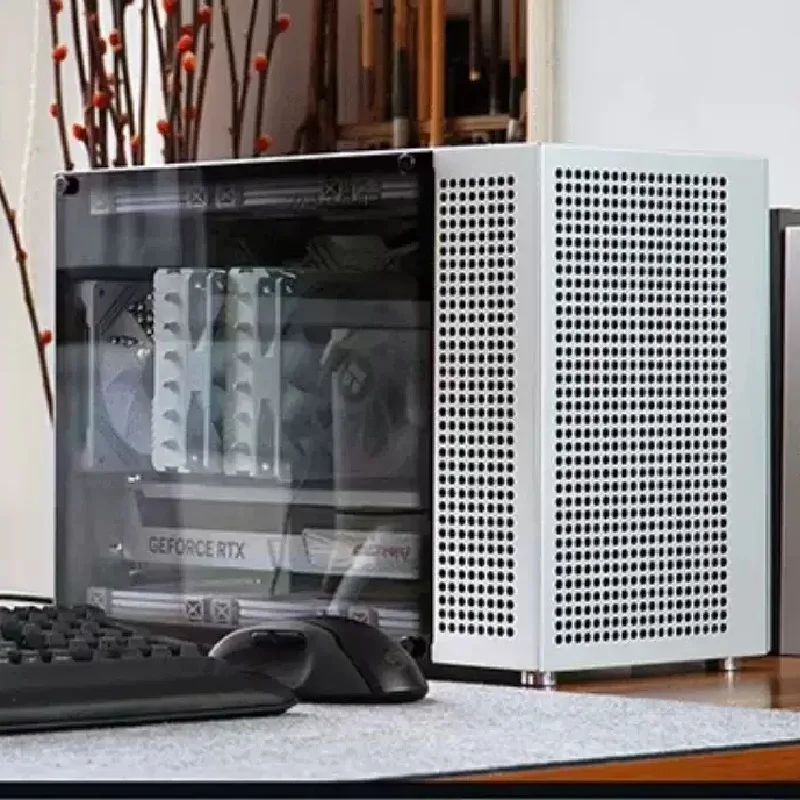 C4P New Version of All-aluminum MATX Host ATX Power Supply Side Through 360 Water-cooled Desktop Desktop Chassis