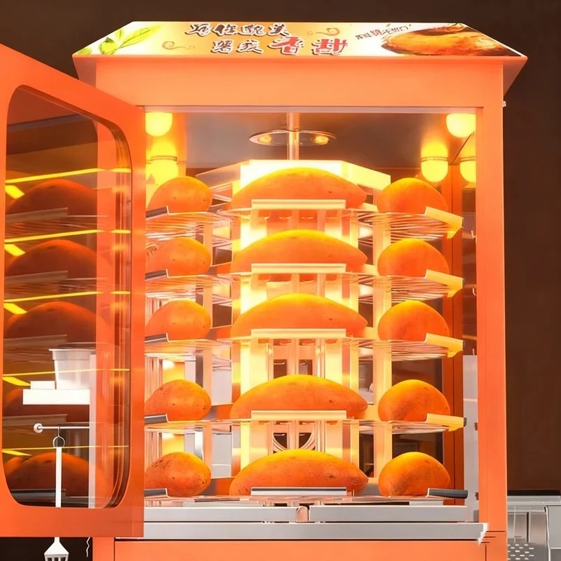 Grilled Sweet Potato Machine Commercial Stall Electric Heating Non Smoking Fully Automatic Sweet Potato Oven Grill Machine