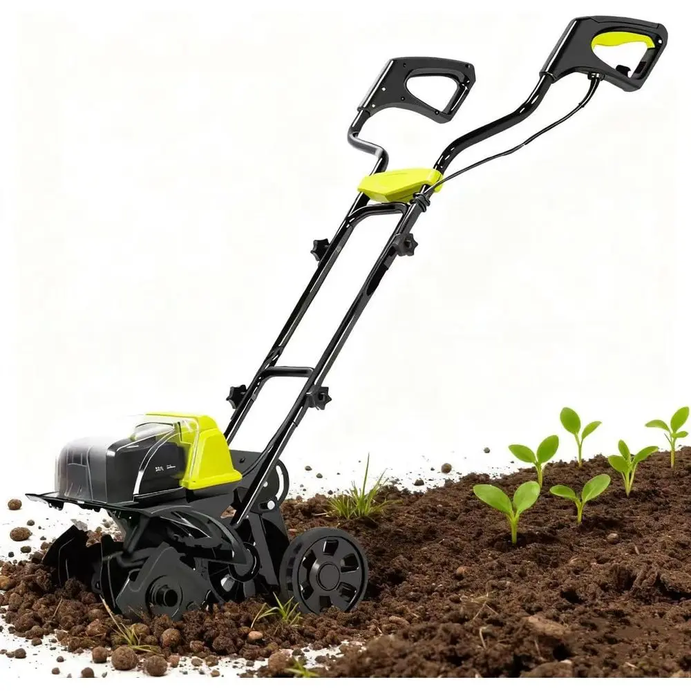 

Двухколесная электрическая садовая культиватор и культиватор, ширина 36 см и глубина 17 см, роторный инструмент для приготовления почвы