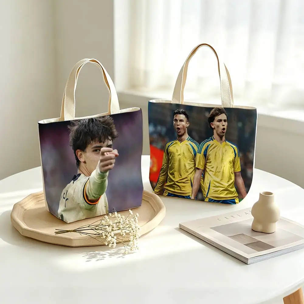 Forward Joao F-Felix Printed Canvas Tote Bag Shoulder Bag Commuter Mommy Shopping Bag
