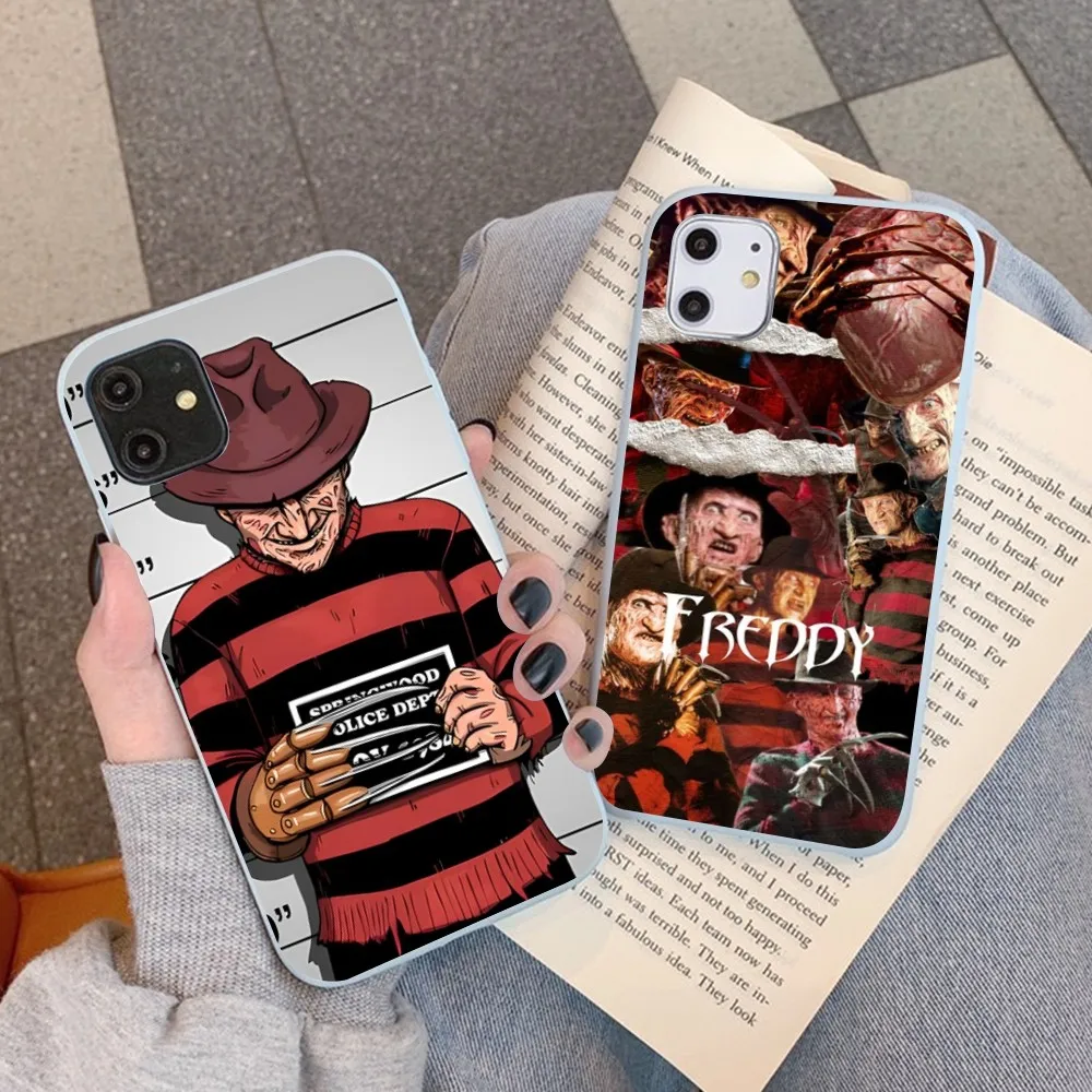 Film K-Kruegers F-Freddys Horror Phone Case For IPhone 14 11 12 13 Mini Pro Xs Max 8 7 6 6S Plus X XR Solid Candy Color Case