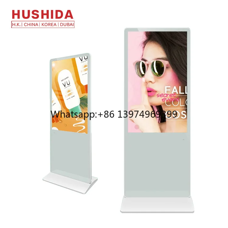 55 Inch Infrared Touch Advertising Screen All in One Totem Digital Signage Kiosk