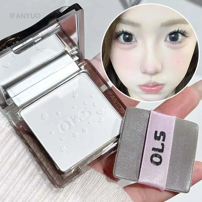 Wit blokpoeder Zachte focus Oil Control Setting Matte geperste poeder Natuurlijke concealer Los poeder voor gezichtscontouren Make-up