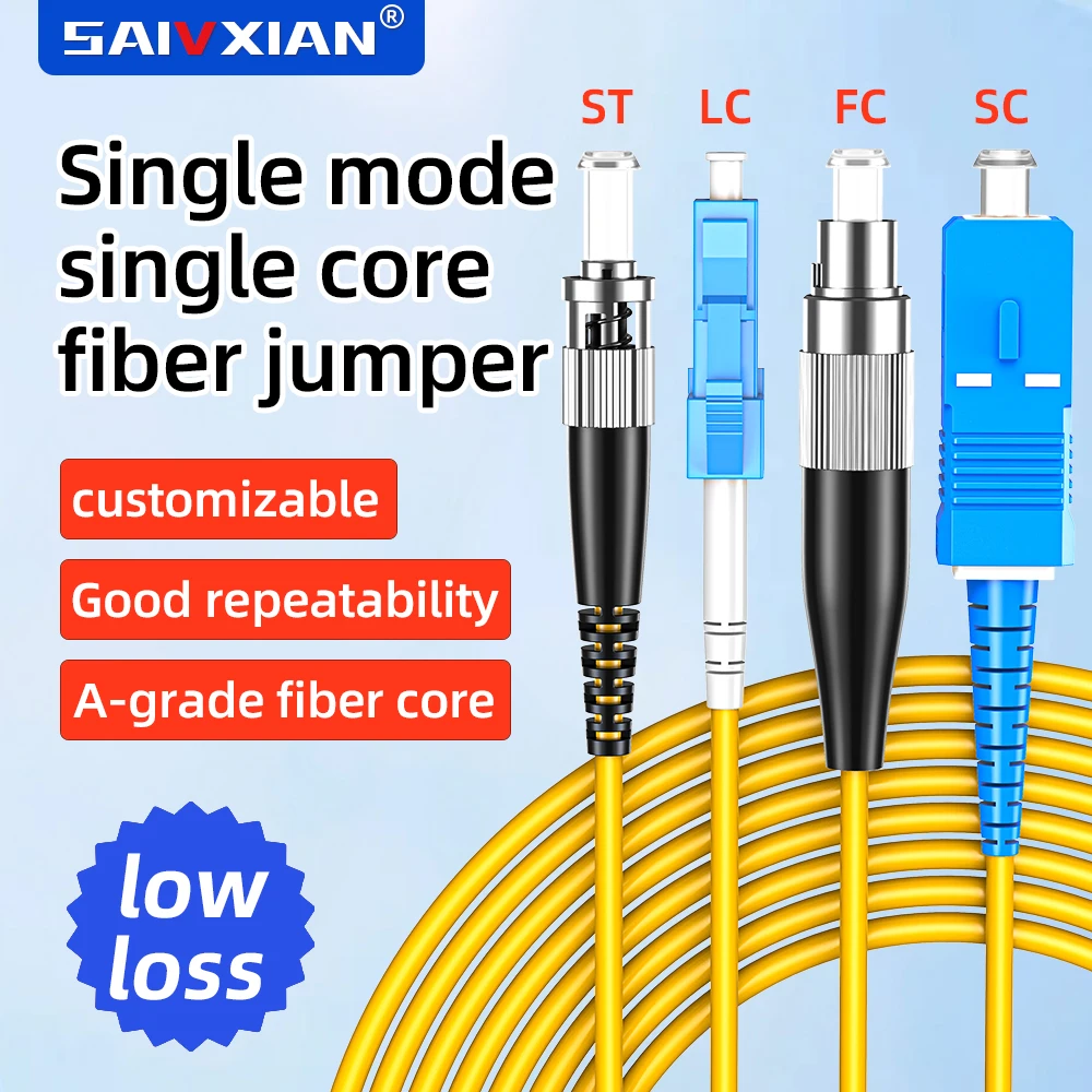 

Оптоволоконная перемычка SAIVXIANO с разъемом SC/FC/LC/ST для одномодового двухъядерного оптоволоконного расширения