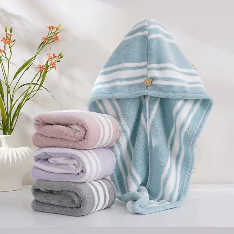 

Microfiber Strong Hair Towel Wrap Fast Dry Hair Towel Super Absorbent Microfiber Coral Velvet Hair Drying Towel Quick Dry Hair