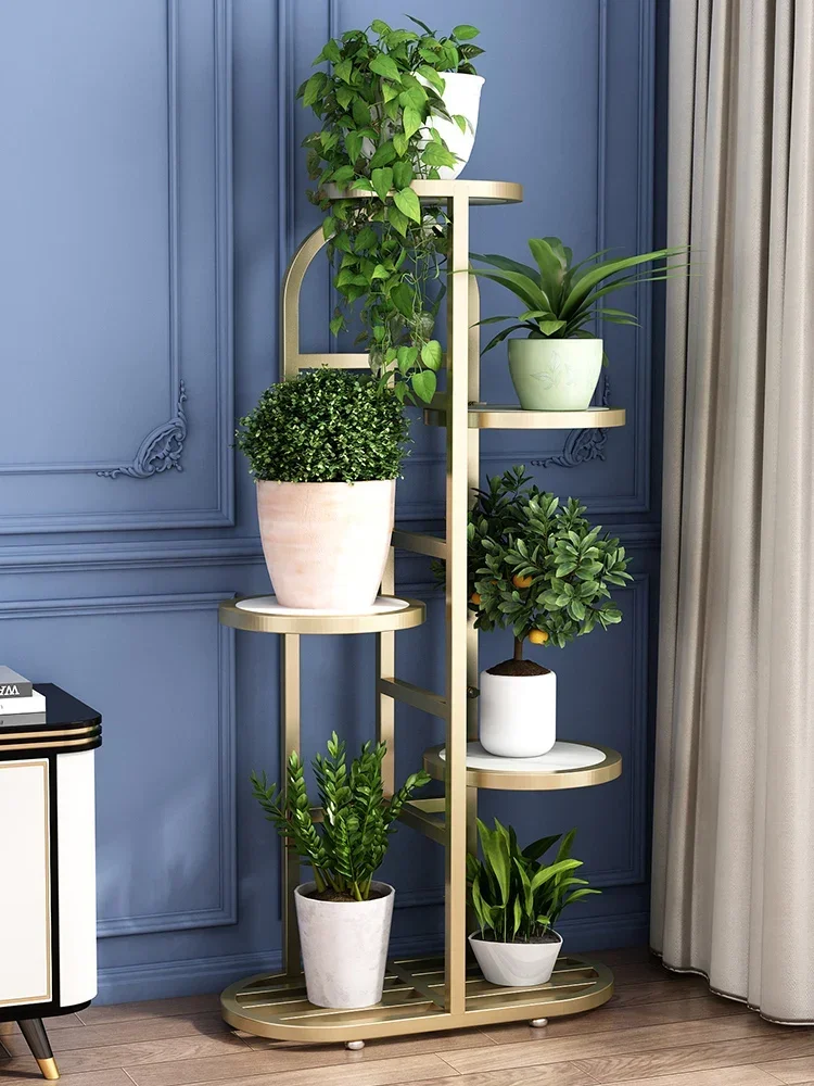 

Flower shelf, living room, floor-to-ceiling shelf, balcony, succulent, flowers, flowers, pots, brackets, wrought