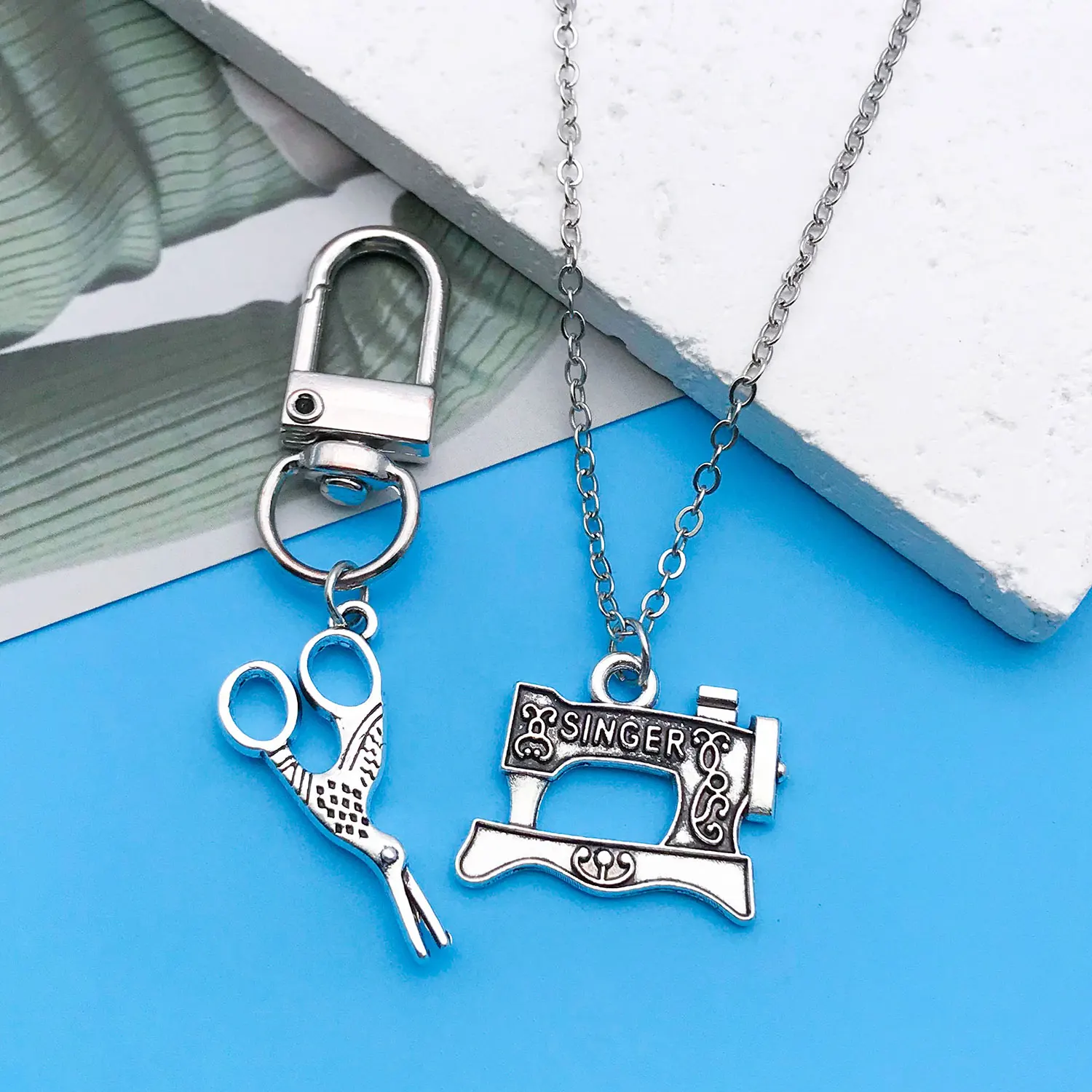 Mix 20pcs/Silver Sewing Machine Series Fashion Jewelry Making DIY Craft Halloween Thanksgiving Fashion Accessories