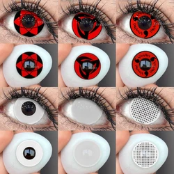 EYESHARE Anime Color Contact Lenses For Eyes Cosplay Colored Lenses Red Halloween Lenses White Contact Lens Beauty Makeup 1Pair