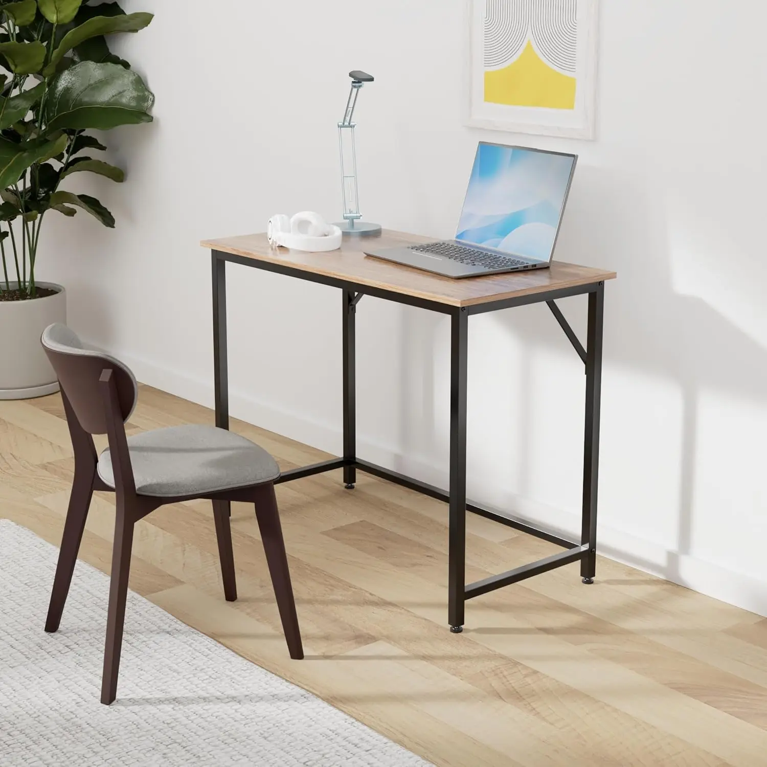 VASAGLE Computer Desk, Small Office Desk and Workstation, Work Desk for Home Office, Study, Bedroom, 50 x 100 x 76 cm