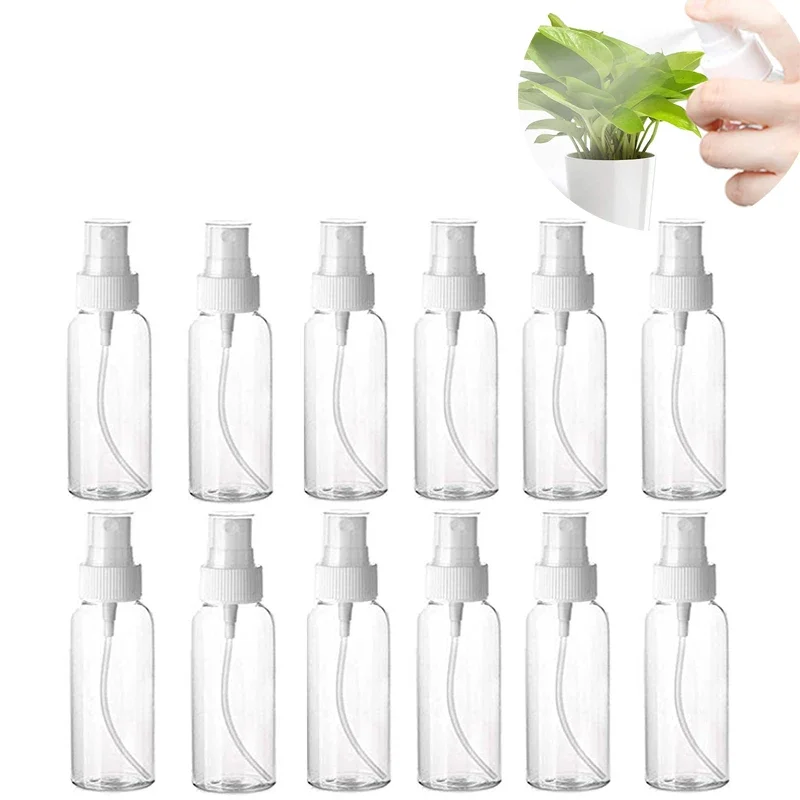 

100Pcs 10ml-100ml Refillable Mini Plastic Spray Bottles Empty Fine Mist Spray Containers for Disinfectant Cleaner Hand Sanitizer