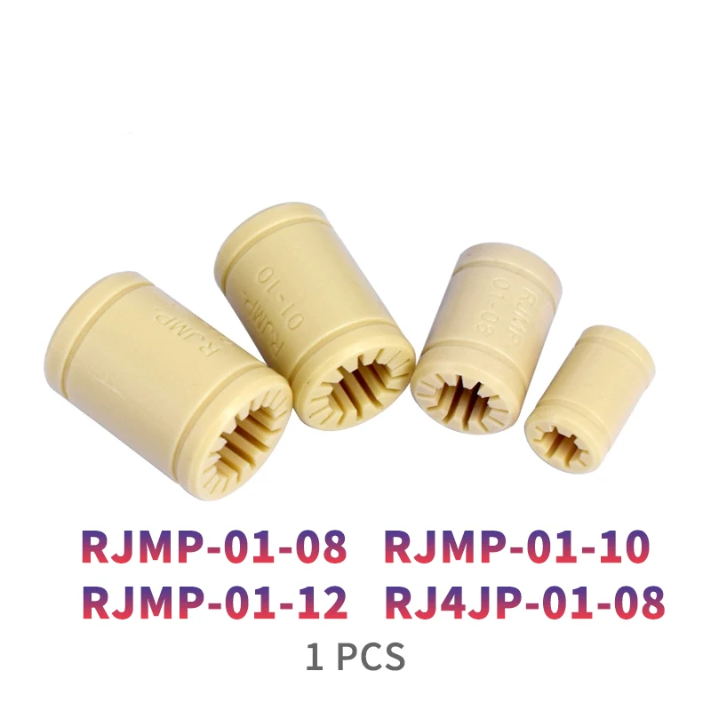 1PC Solid Linear Bearing RJMP-01 RJ4JP-01 RJMP-01-10 DIY Bushing Polymer Dustproof Plastic Bearing Shaft 3D Printer Parts