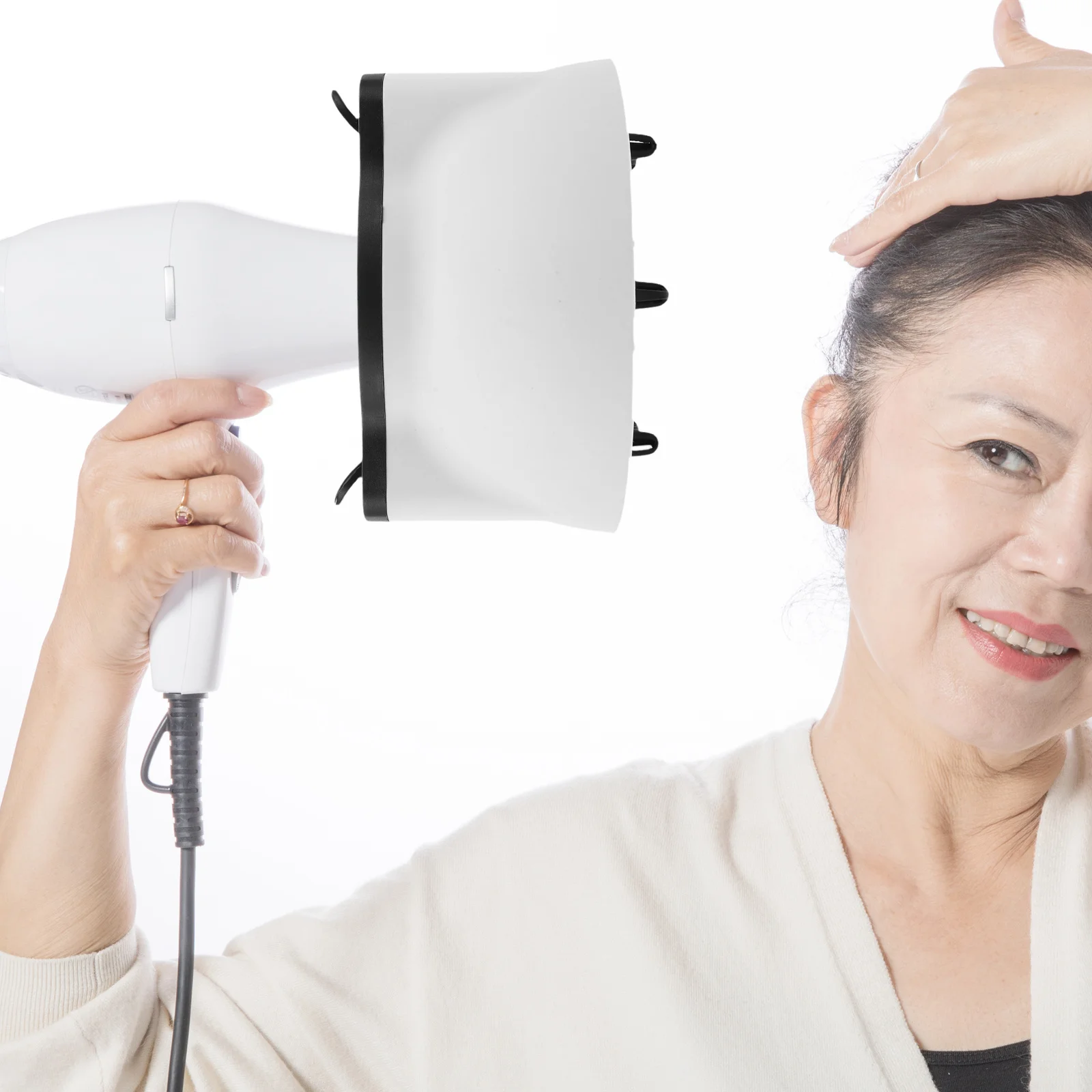 مرفق موزع مجفف الشعر العالمي، فوهة قابلة للتعديل، محسن تجعيد سريع الجفاف لغطاء مجفف الشعر المتموج والمجعد