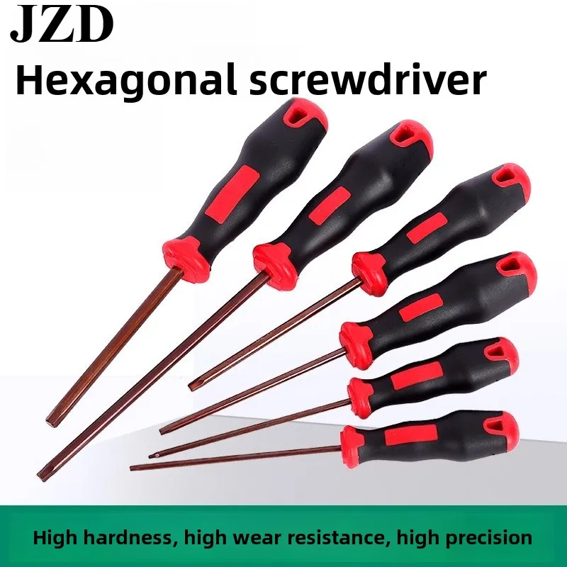 JZD Multifunctional High Hardness Hexagon Screwdriver With Handle For Household Use Ideal For Tool Parts DIY Projects